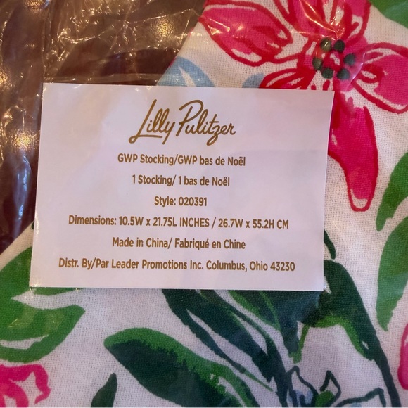 Lilly Pulitzer Stocking Glowing Gardens - Picture 5 of 5